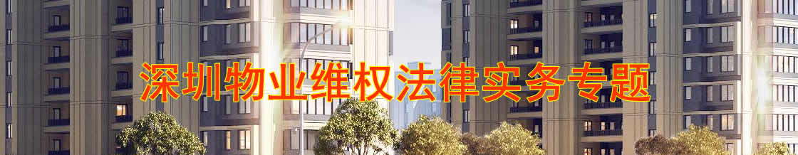 深圳物业维权律师实务专题
